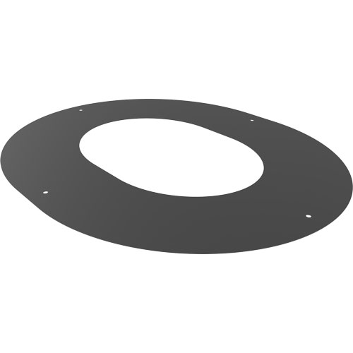 Matt Black Twin Wall Rounded Flat Finishing Plate