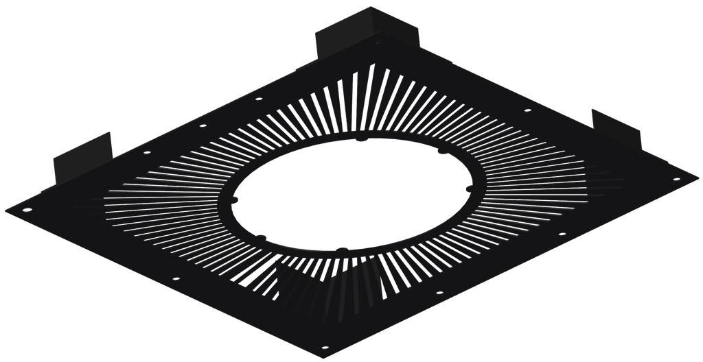 Matt Black Twin Wall Vented Firestop G60