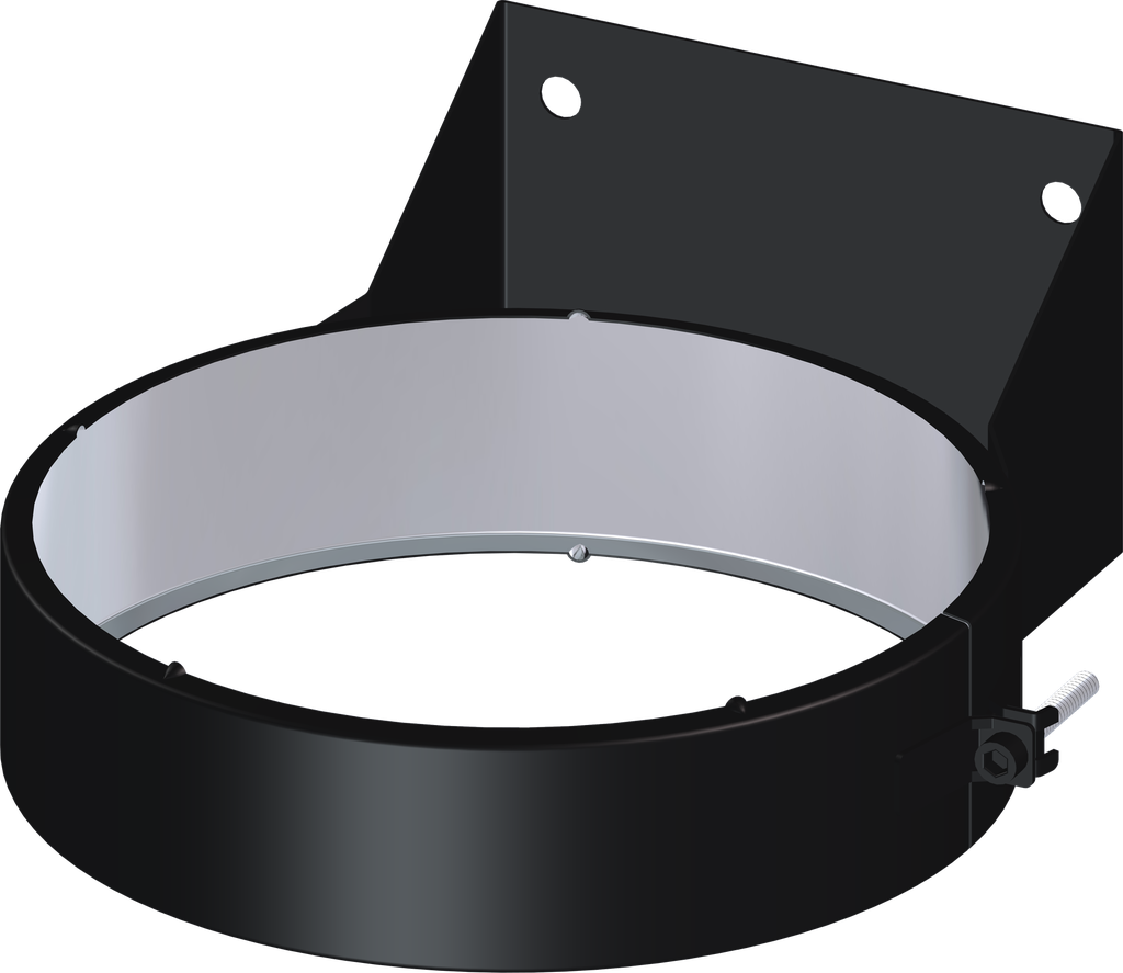 Matt Black Twin Wall Wall Support