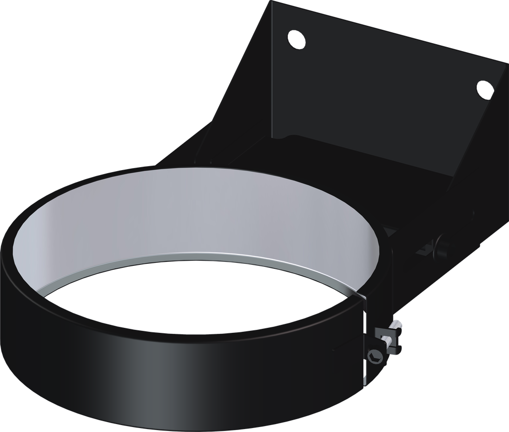 Matt Black Twin Wall Adjustable Wall Support - 70mm to 120mm