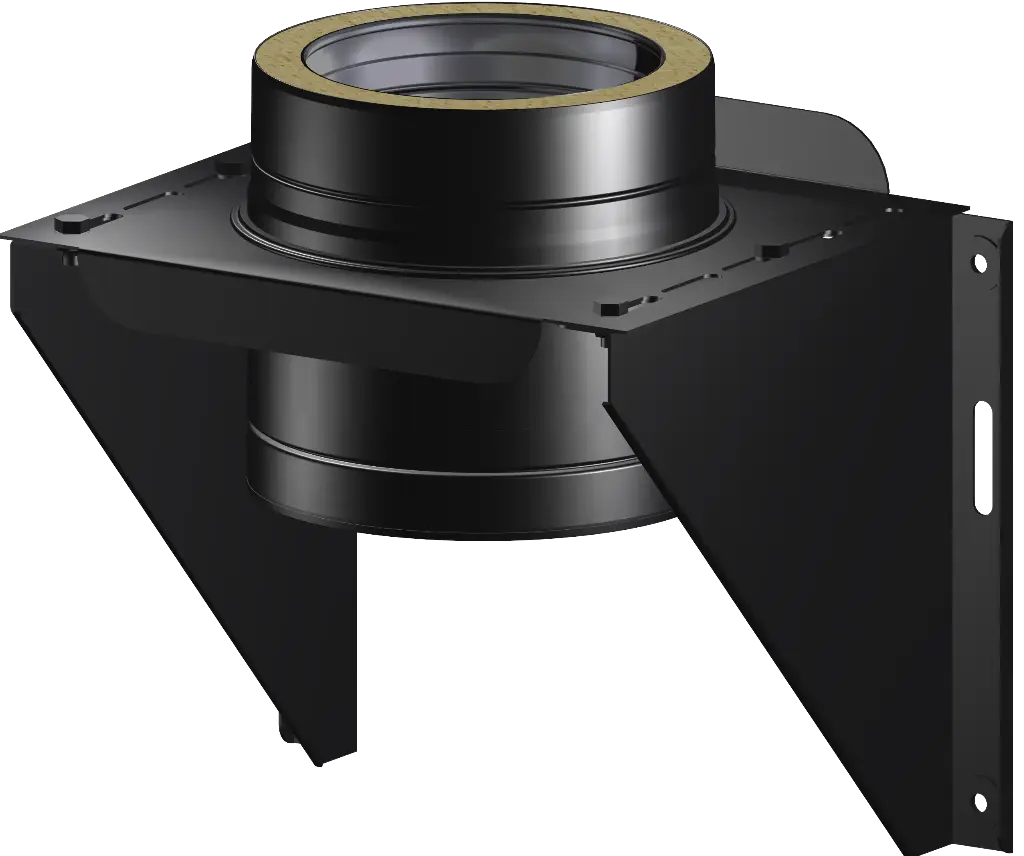 Matt Black Twin Wall Adjustable Base Support & Brackets