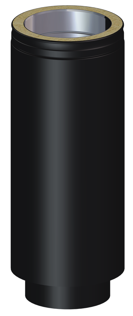 Matt Black Twin Wall Starter Length - 500mm
