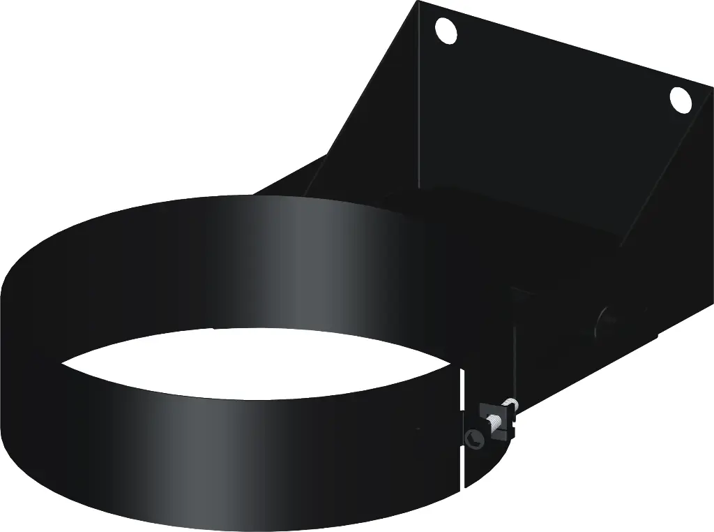Matt Black Twin Wall Flat Adjustable Wall Support - 70mm to 120mm