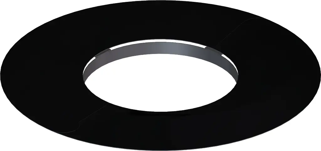 Matt Black Twin Wall Rounded Flat Finishing Plate with Magnets