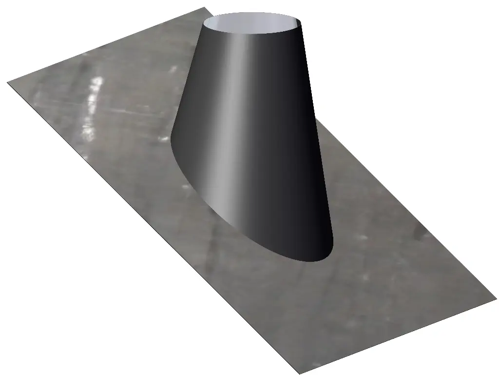 Matt Black Twin Wall Adjustable Flashing 30/45˚