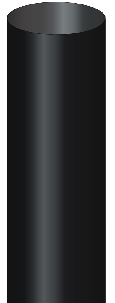 Matt Black Vitreous Length of Pipe - 1000mm