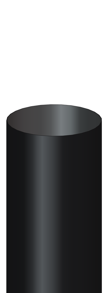 Matt Black Vitreous Length of Pipe - 500mm