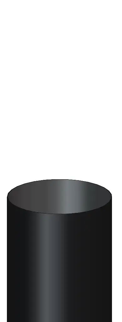 Matt Black Vitreous Length of Pipe - 300mm