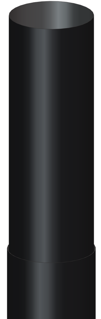 Matt Black Vitreous Adjustable Pipe - 120mm to 450mm 