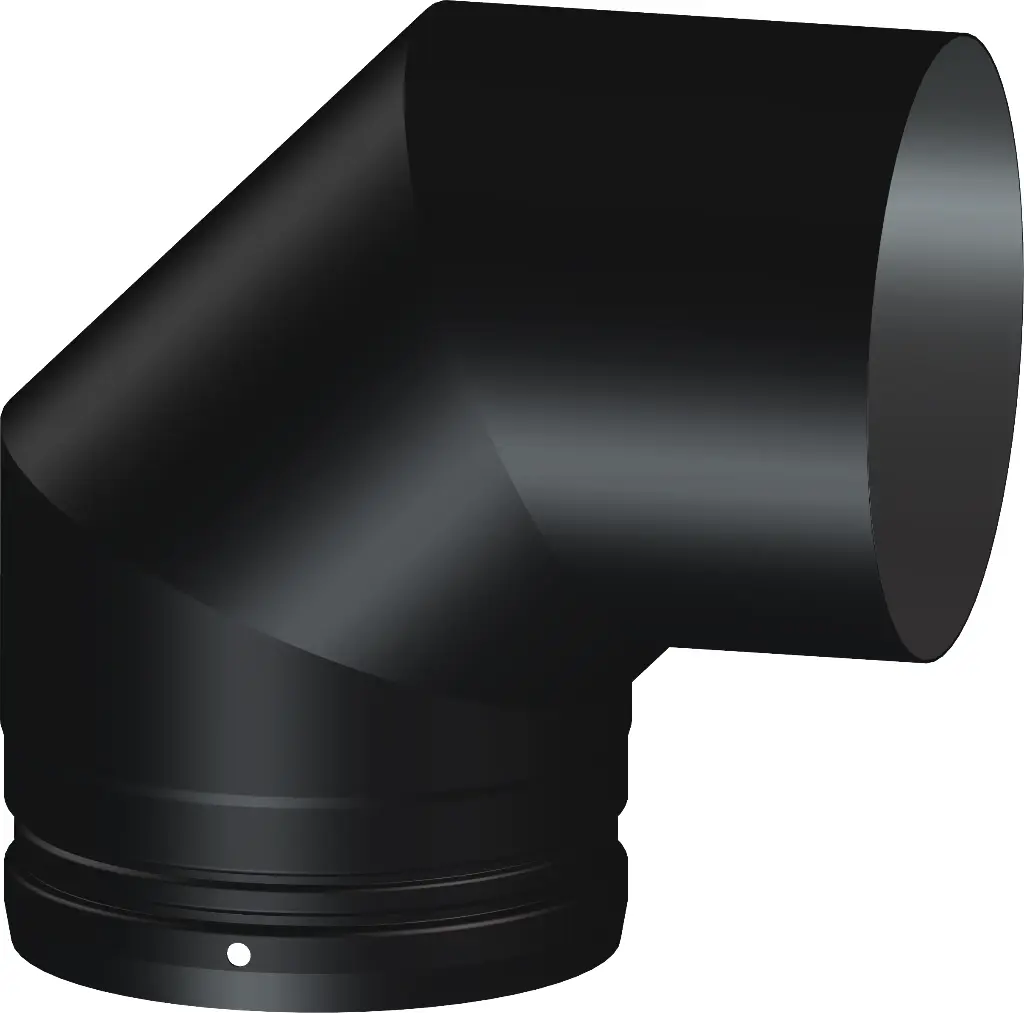 Matt Black Vitreous 90˚ Elbow