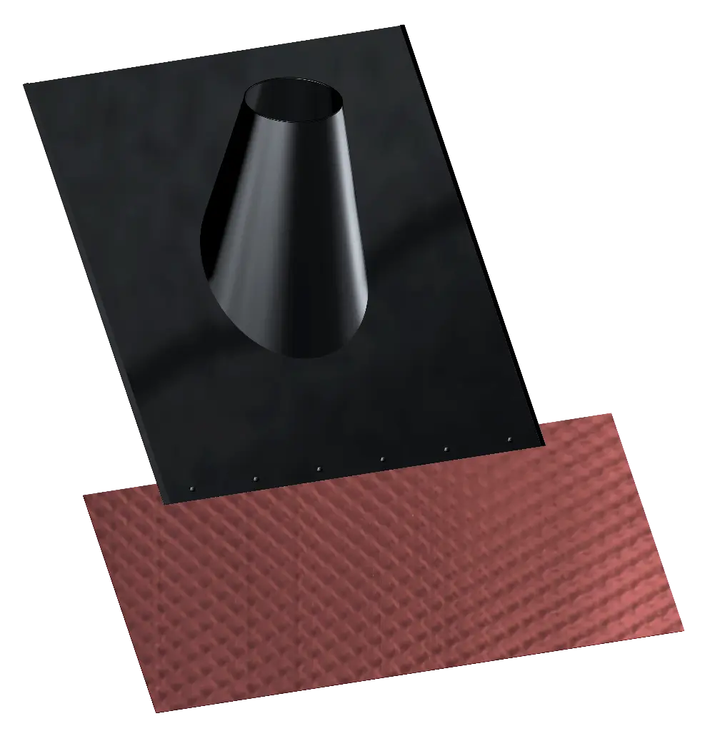 Matt Black Twin Wall Flashing 30/45˚ for Tiled Roofs
