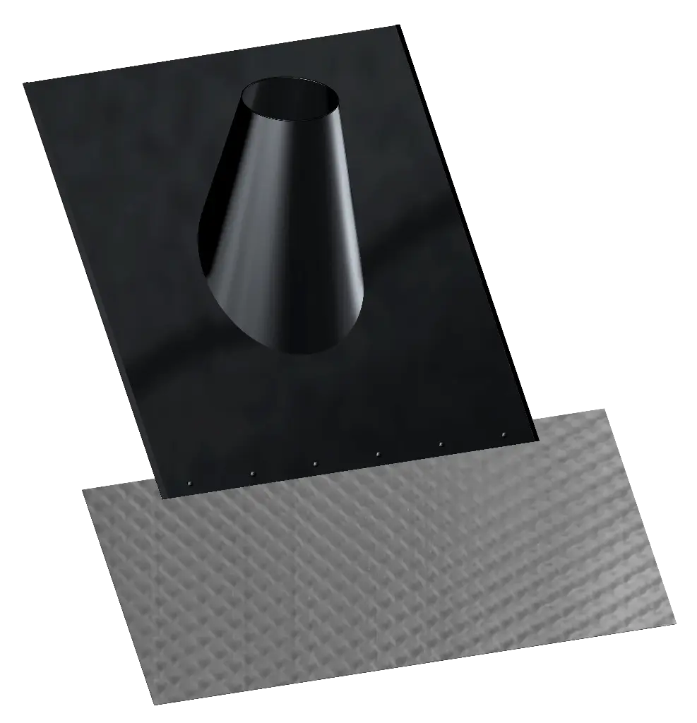 Matt Black Twin Wall Flashing 30/45˚ for Tiled Roofs