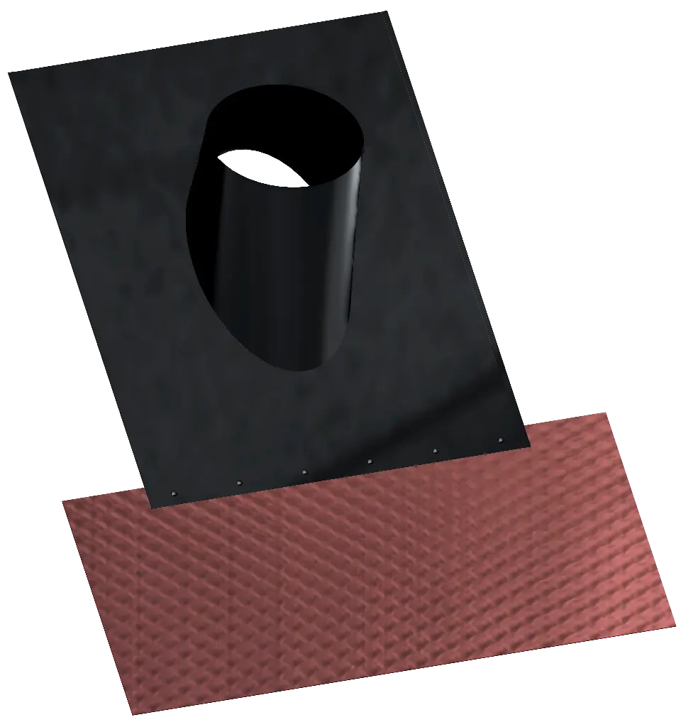 Matt Black Twin Wall Flashing 5/30˚ for Tiled Roofs