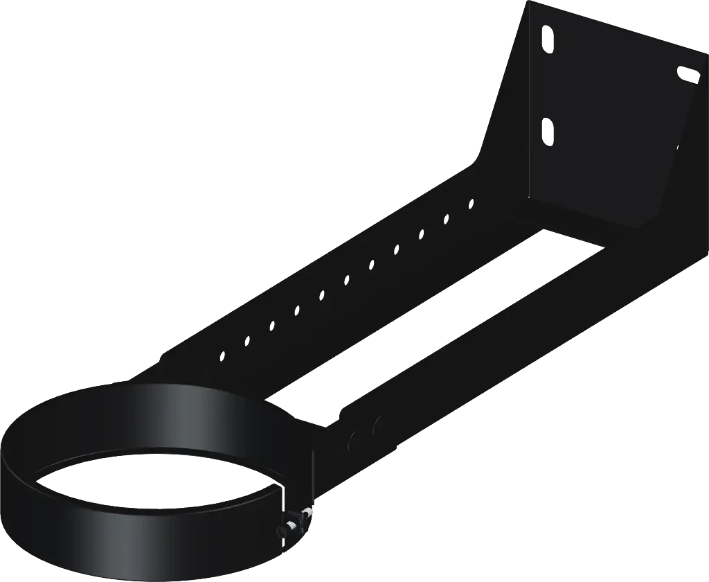 Matt Black Twin Wall Cuttable Wall Support - 250mm to 430mm