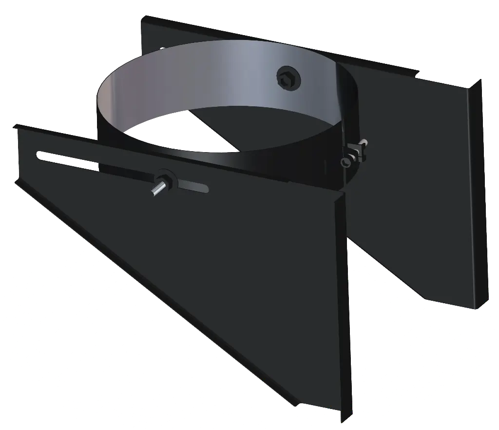 Matt Black Twin Wall Retrofit Base Support