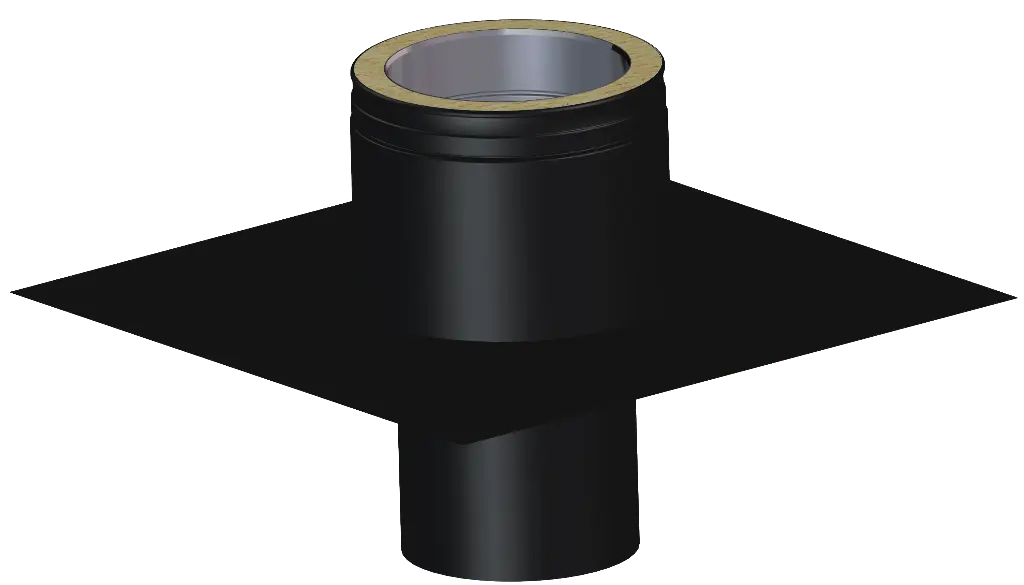 Matt Black Twin Wall Connection Plate 