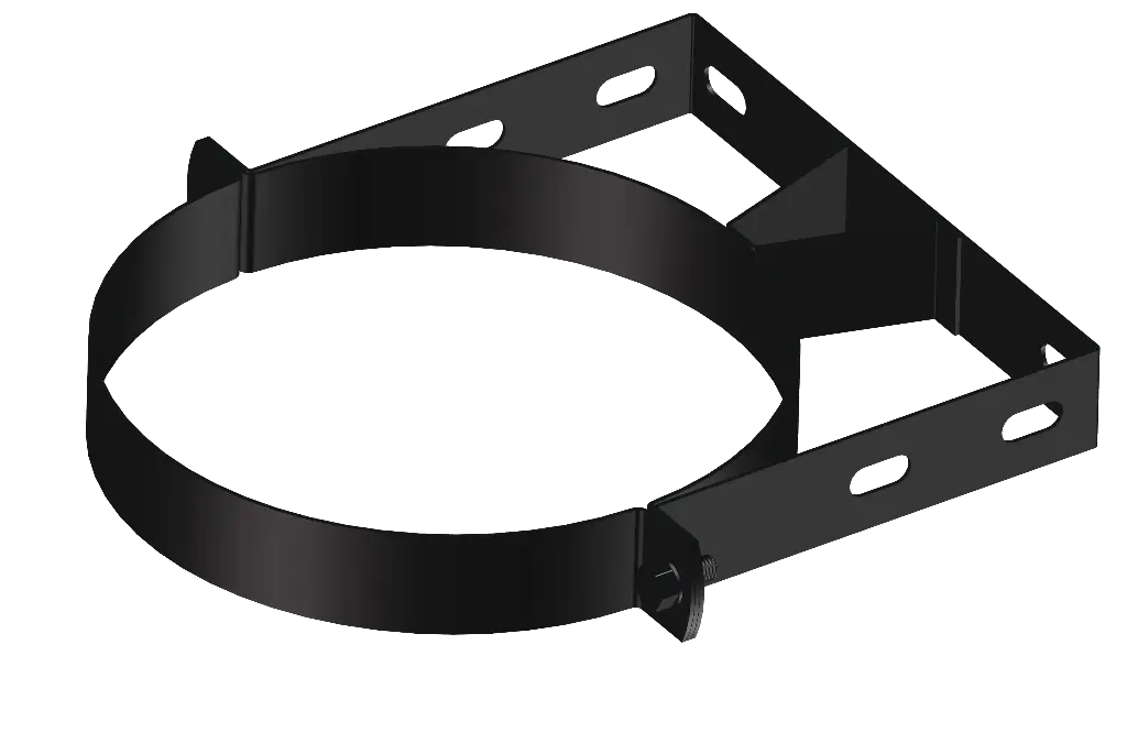 Matt Black Twin Wall Flat Wall Mounting For Profiles