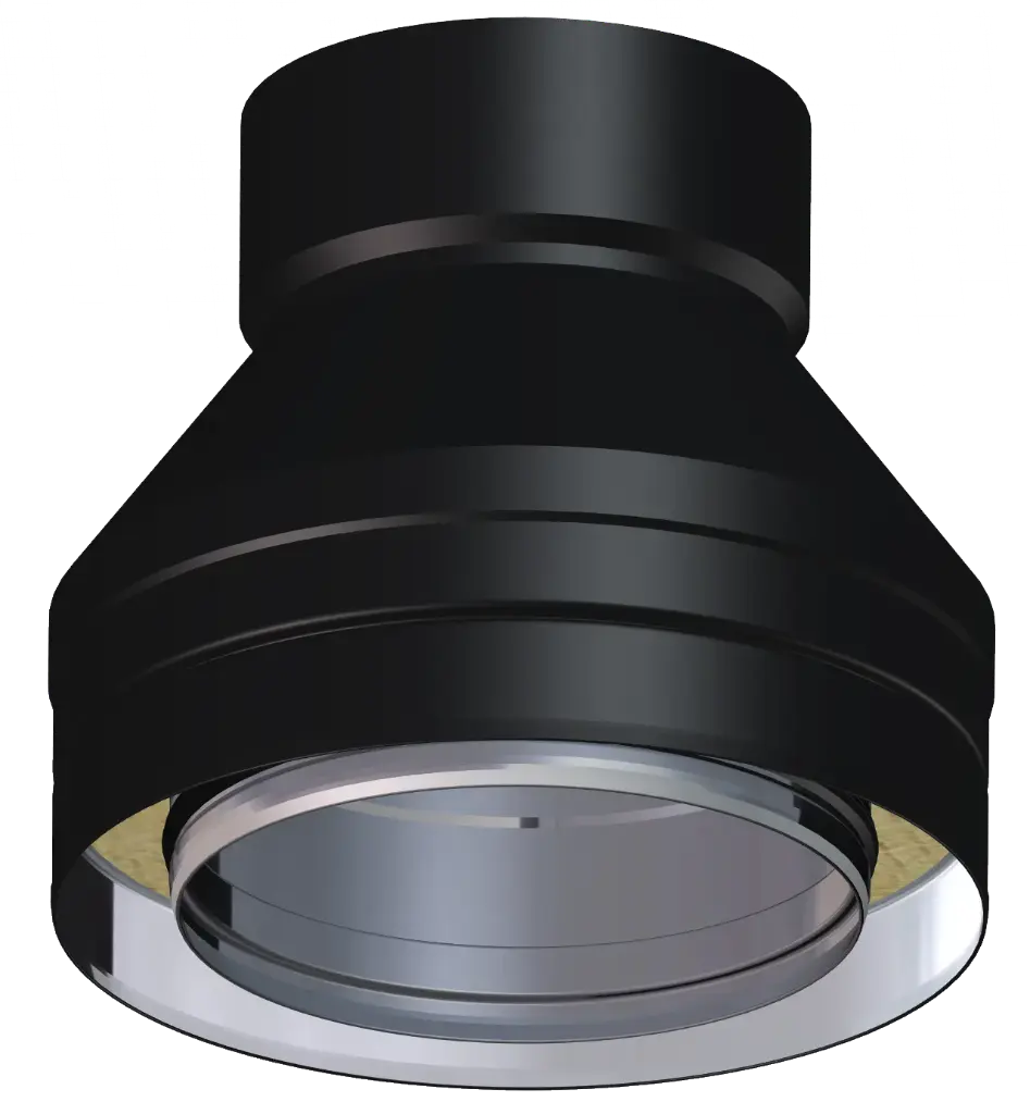Matt Black Twin Wall Adaptor DW+ to SW