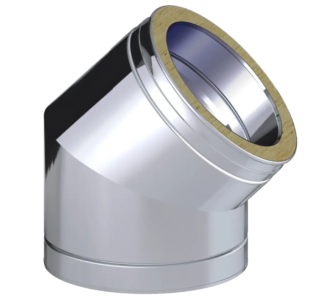 Stainless Steel Twin Wall 45˚ Elbow