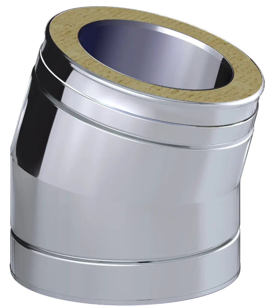 Stainless Steel Twin Wall 15˚ Elbow