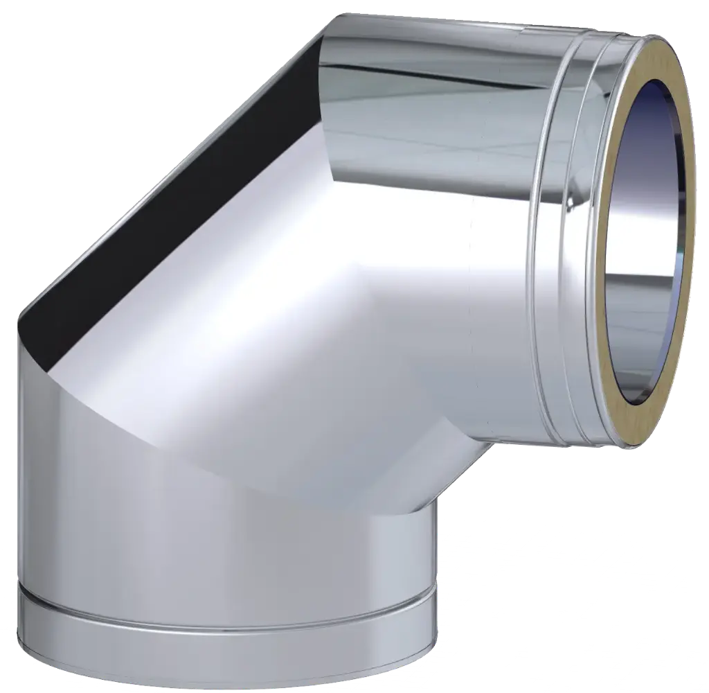 Stainless Steel Twin Wall 90˚ Elbow