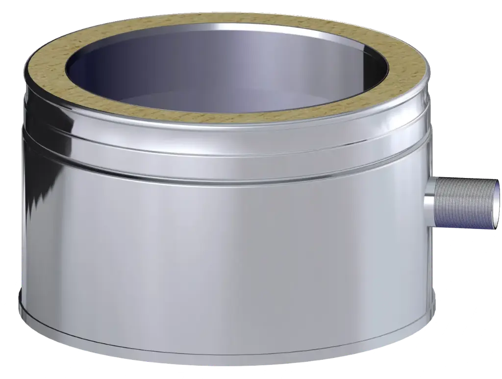Stainless Steel Twin Wall Soot Collector with Lateral Drain