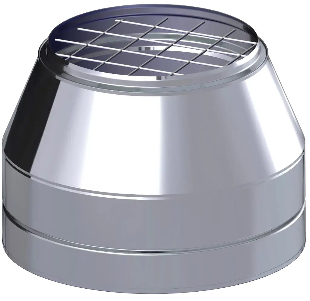 Stainless Steel Twin Wall Open Terminal with Mesh