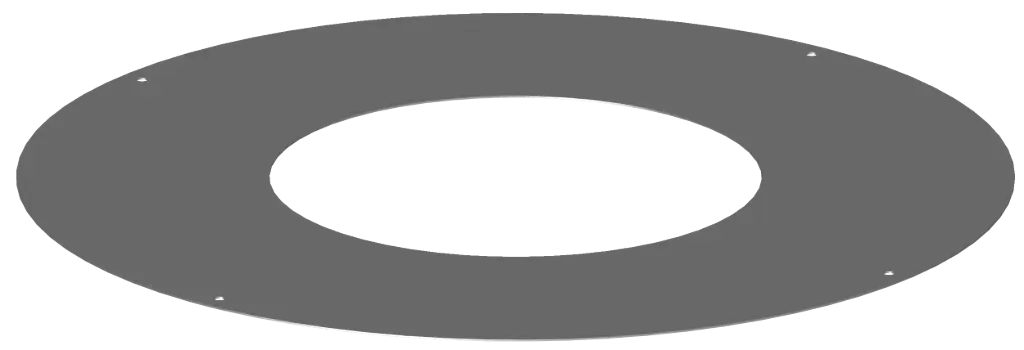 Stainless Steel Twin Wall Rounded Flat Finishing Plate 