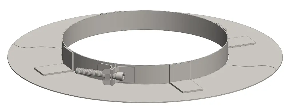 Stainless Steel Twin Wall Rounded Flat Finishing Plate with Magnets