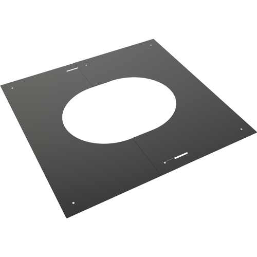 Matt Black Twin Wall Squared Finishing Plate 30/45˚