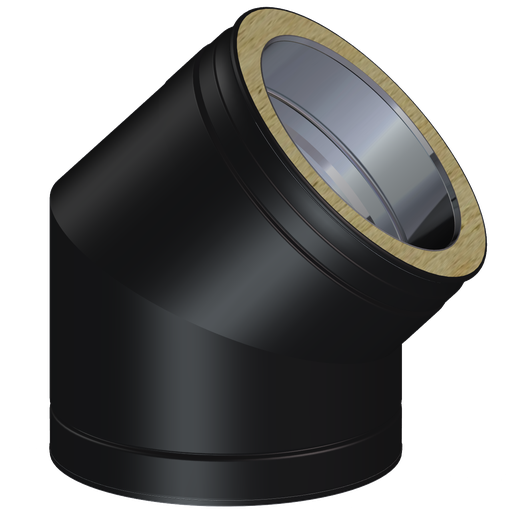Matt Black Twin Wall 45˚ Elbow