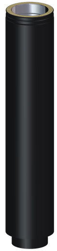 Matt Black Twin Wall Starter Length - 1000mm 
