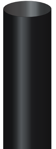 Matt Black Vitreous Length of Pipe - 1000mm
