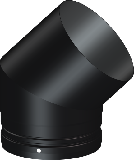 Matt Black Vitreous 45˚ Elbow