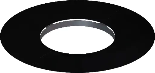 Matt Black Twin Wall Rounded Flat Finishing Plate with Magnets
