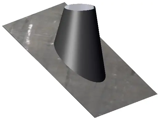 Matt Black Twin Wall Adjustable Flashing 30/45˚