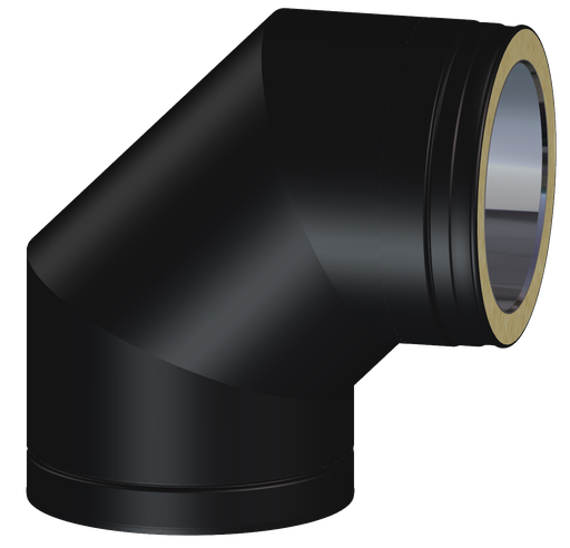 Matt Black Twin Wall 87˚ Elbow