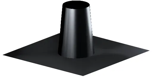 Matt Black Twin Wall Flat Flashing h300 Inox Base (copy)