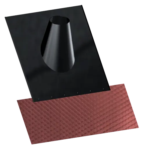 Matt Black Twin Wall Flashing 30/45˚ for Tiled Roofs