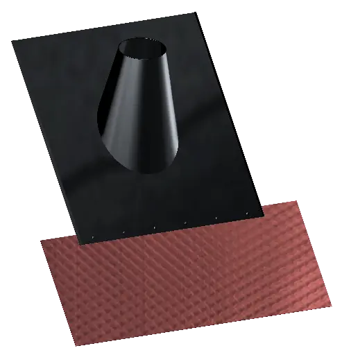Matt Black Twin Wall Flashing 30/45˚ for Tiled Roofs