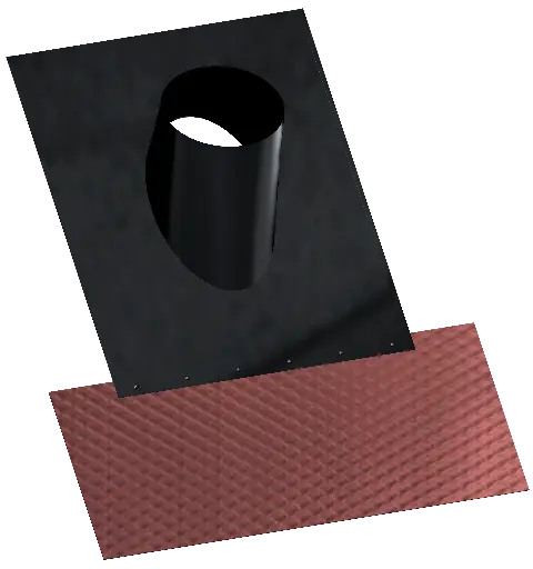 Matt Black Twin Wall Flashing 5/30˚ for Tiled Roofs