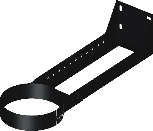 Matt Black Twin Wall Flat Cuttable Wall Support - 250mm to 430mm