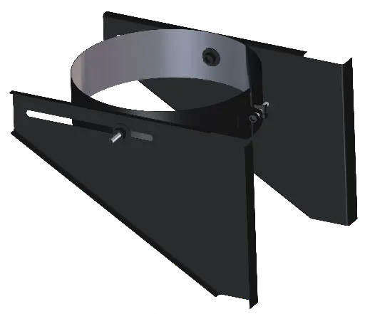 Matt Black Twin Wall Retrofit Base Support