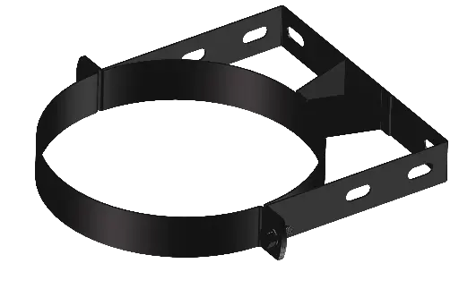 Matt Black Twin Wall Flat Wall Mounting For Profiles