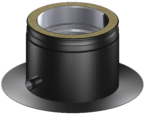 Matt Black Twin Wall Base Plate with Drain