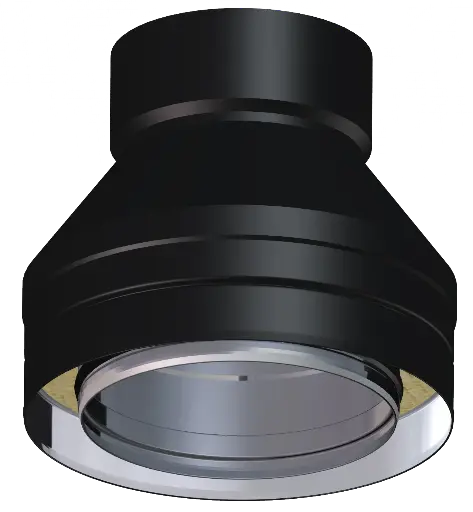 Matt Black Twin Wall Adaptor DW+ to SW