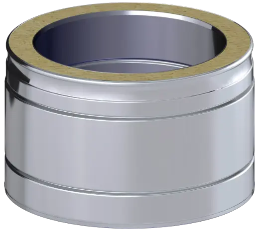 Stainless Steel Twin Wall Length of Pipe - 100mm
