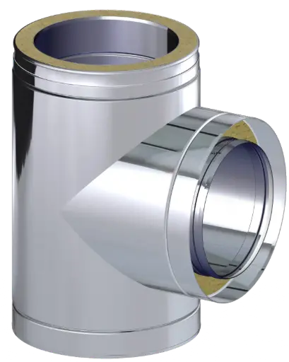 Stainless Steel Twin Wall 90˚ Tee