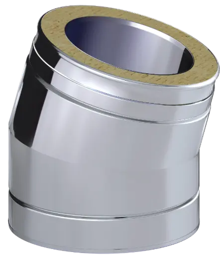 Stainless Steel Twin Wall 15˚ Elbow