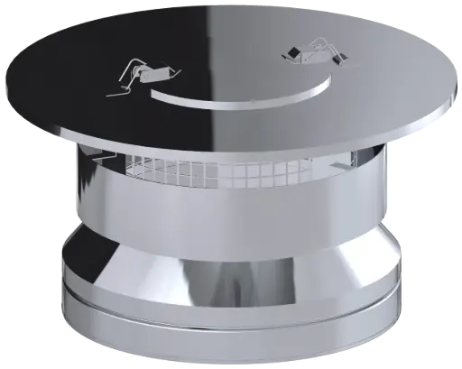 Stainless Steel Twin Wall Weathering Cap with Mesh & Inspection Door